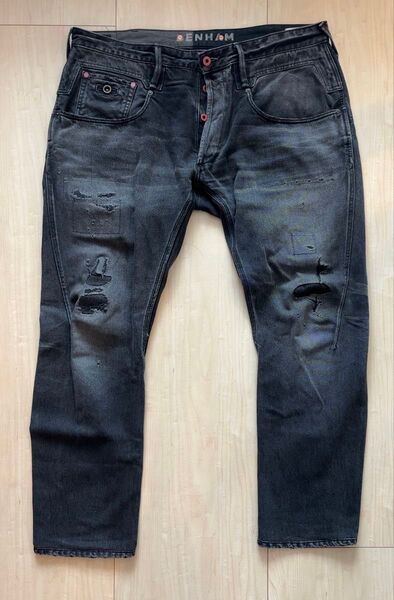 限定450本 美品 DENHAM CROSSBACK BLACK 日本製 XL
