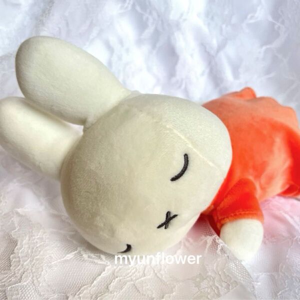 ミッフィー すやすやフレンド ぬいぐるみ s オレンジ miffy ディックブルーナ 白
