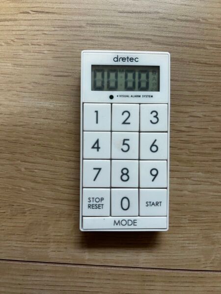 dretec デジタルタイマー 白 キッチンタイマー 時計 切り替え ボタン電池 ドリテック