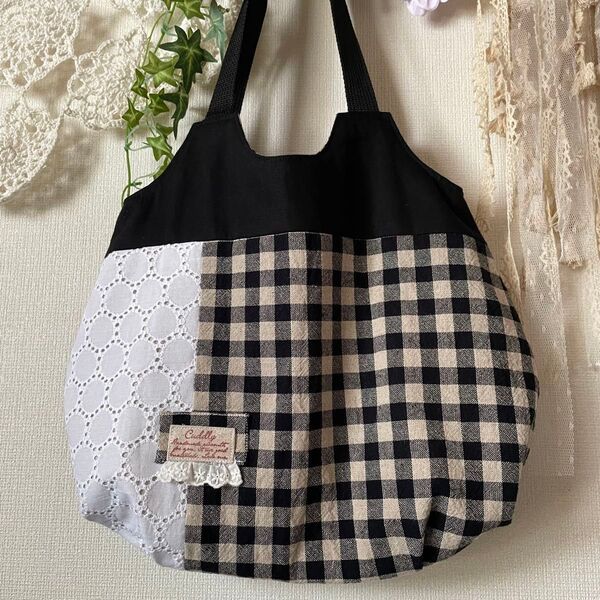 ハンドメイド マチが可愛いトートバッグ