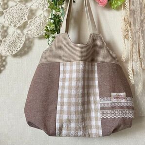 ハンドメイド マチが可愛いトートバッグ