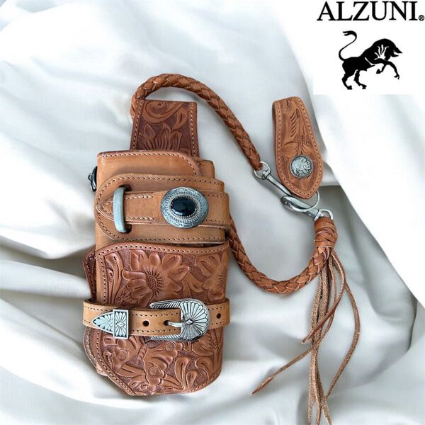 【希少】ALZUNI アルズニ バイカーズウォレット チェーン 長財布 セット 牛革 本革 ライダースウォレット 財布