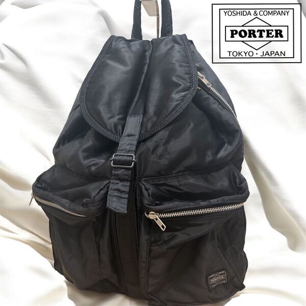 【外観極美品】PORTER ポーター タンカー リュック ブラック 人気 バックパック TANKER