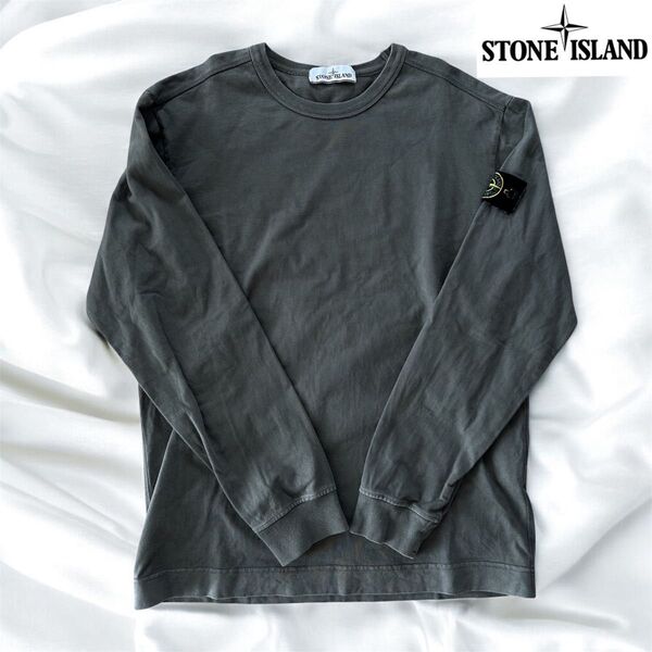 20SS STONE ISLAND ヘビーウェイトコットンクルーネック M 長袖Tシャツ ロンT