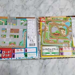 MY TOWN ロードマット レイルウェイマット 70×70cm 道路 線路