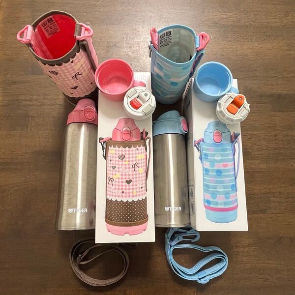 TIGER タイガー 子供 水筒 ステンレス製携帯用まほうびん 800ml・500ml 2個セット