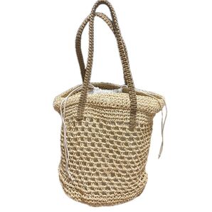 【極美品】polka polka カゴバッグ ベージュ 巾着袋付き
