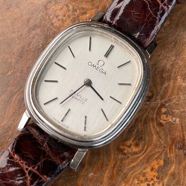 ビンテージ OMEGA オメガ デビル 可動品 レディース クォーツ SS 文字盤綺麗 オリジナル尾錠 プッシュリューズ