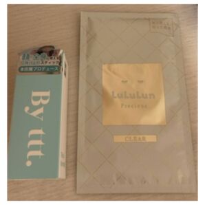 By ttt. バイティースリー 日焼け止め CLEAR SUN STICK ルルルン パック ホワイト フェイスマスク セット