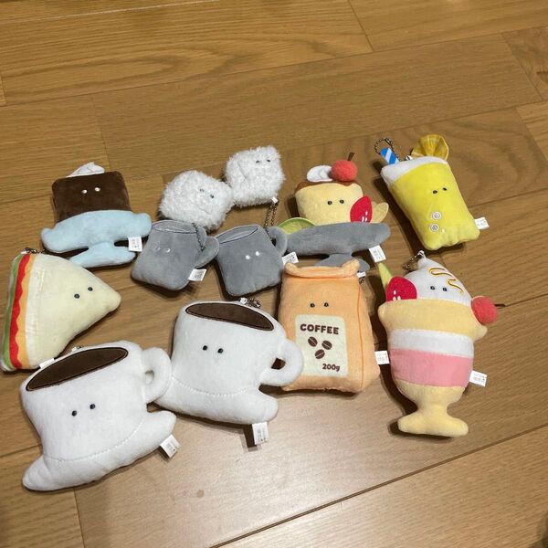 つぶらな瞳の喫茶店 まとめ売り キーホルダー ぬいぐるみ マスコット セット