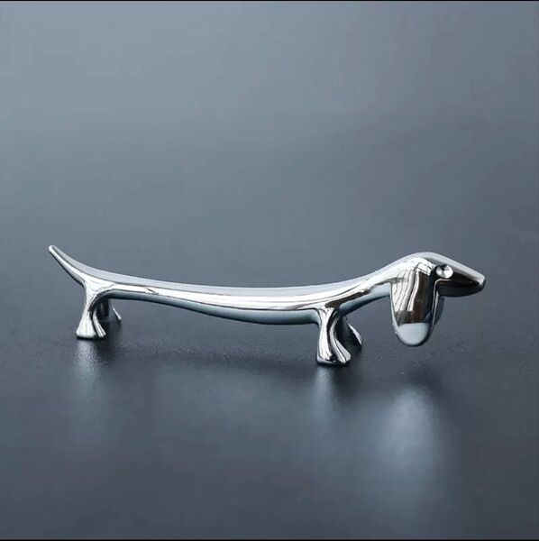はしおき 箸置き 犬 シルバー ダックスフンド かわいい おしゃれ 5本セット カトラリーレスト