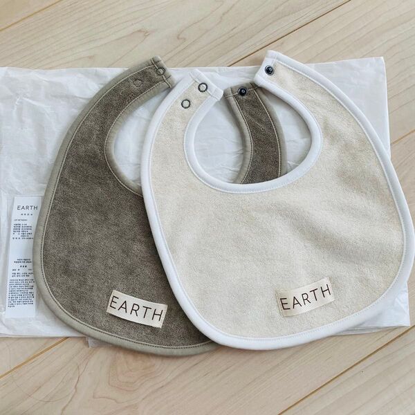 EARTH THE ARCHIVE アース オーガニックビブ bib スタイ よだれかけ オーガニックコットン