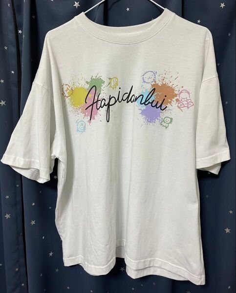 はぴだんぶい ペイント柄Tシャツ サイズL ポチャッコ バッドばつ丸 けろけろけろっぴ サンリオ SANRIO