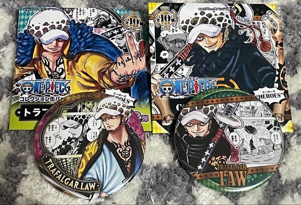 ONE PIECE ワンピース トラファルガー ロー 缶バッジ2個セット