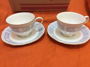 ノリタケ☆Noritake☆レースウッドゴールド☆カップ&ソーサー☆ペア