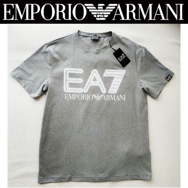 【新品未使用】EMPORIO ARMANI EA7 エンポリオ アルマーニ 半袖Tシャツ クルーネック 杢グレー お洒落