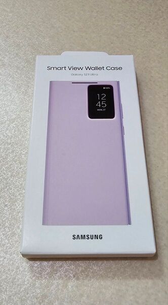 サムスン純正Galaxy S23 Ultra手帳型ケース ラベンダー