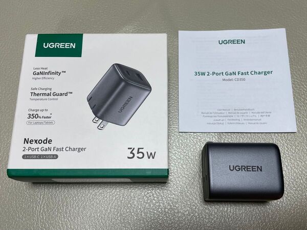 新品未開封 UGREEN 2ポートPD35W充電器 Nexode GaN