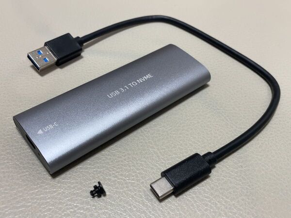 M.2 SSD NVMe 外付けアルミシェルケース USB3.1 10Gbps