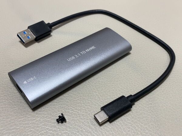 M.2 SSD NVMe 外付けアルミシェルケース USB3.1 10Gbps