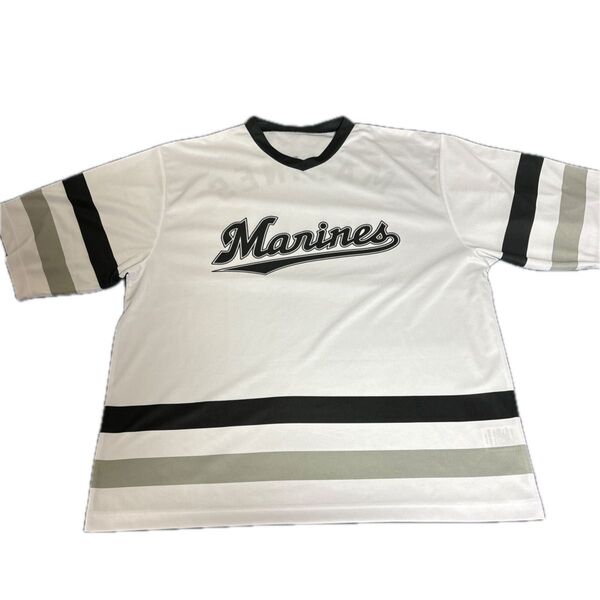 千葉ロッテマリーンズホッケーシャツフリーサイズ Tシャツ ユニフォーム