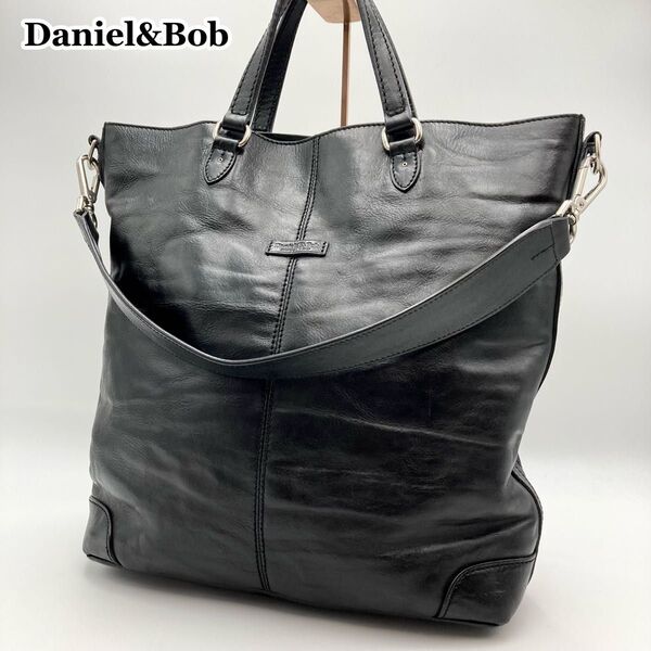 レア【極美品】Daniel&Bob ダニエルアンドボブ トートバッグ 黒 シワ加工レザー RODI 2way 大容量 ビジネス