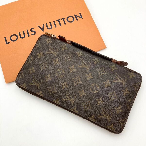 【男女OK】LOUIS VUITTON ルイヴィトン 長財布 オーガナイザーヴォワヤージュ モノグラム 総柄 LV ラウンドジップ
