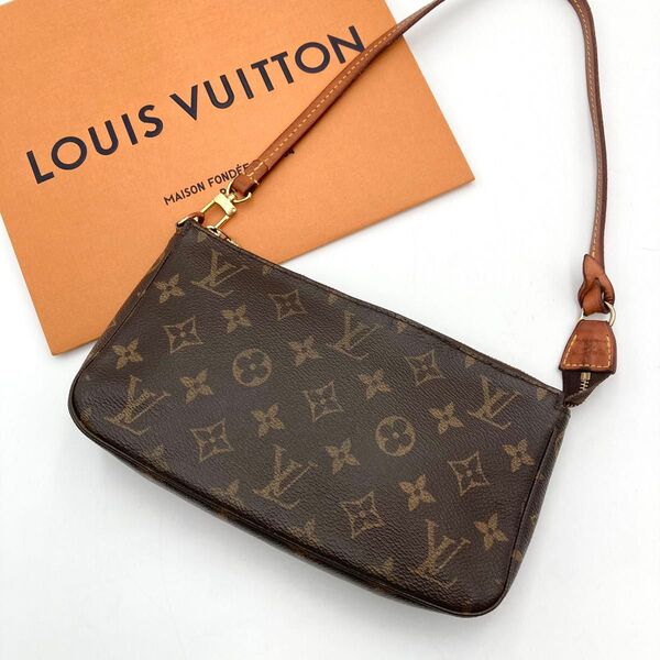 【美品】LOUIS VUITTON ルイヴィトン M40712 ポシェット・アクセソワール モノグラム バッグ LV ロゴ総柄