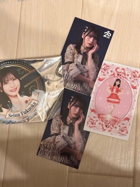 AKB 春コン 福岡聖菜 ステッカー 缶バッチ