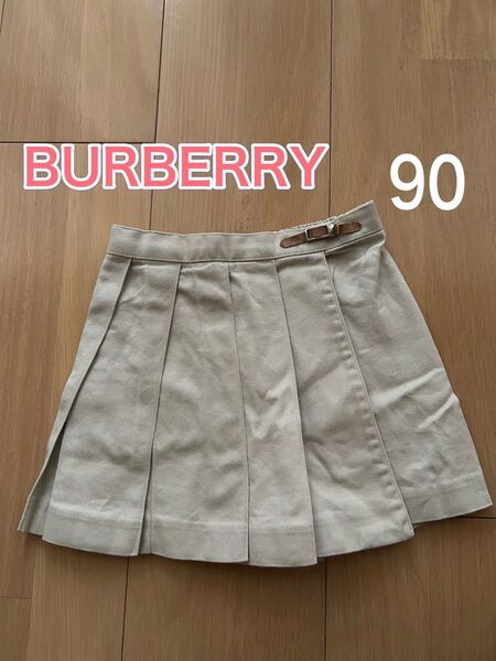 バーバリー BURBERRY キュロット スカート 90 女の子 キッズ ベビー ベージュ ミニスカート