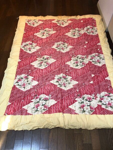 掛け布団 シングル レトロ 掛け布団 シングル 和柄 ピンク 花柄 おまけ付き