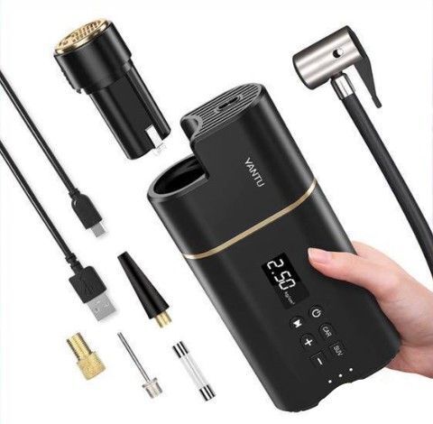 電動エアーポンプ コードレス 自転車空気入れ 充電式エアコンプレッサー 車 空気入れ 6000mAH USB充電式