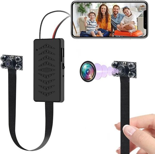 防犯カメラ 見守りカメラWIFI対応 140°広角 1080P 動体検知 256GBカード対応 7時間連続録画 上書き録画