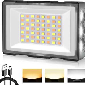 LEDランタン LED投光器 多機能作業灯 超薄型 ソーラーパネル充電
