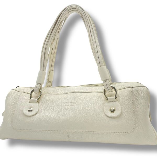 【美品】Kate spade ケイトスペード ミニボストン ショルダーバッグ オールレザー 本革 肩掛け タッセル ハンドバッグ