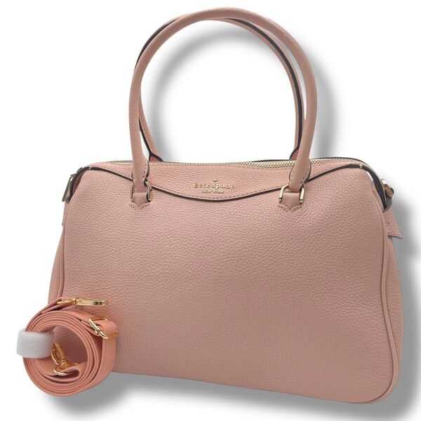 【美品】kate spade ケイトスペード 2way ハンド ショルダーバッグ レザー 本革 肩掛け 斜め掛け ミニボストン