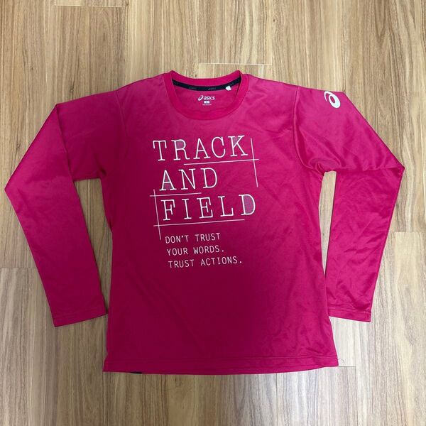 asics 長袖Tシャツ ピンク Mサイズ スポーツウェア ランニング トレーニング