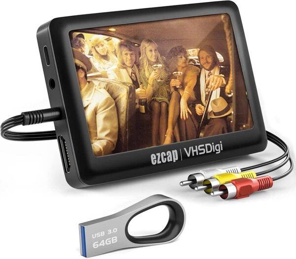 4.3インチ液晶モニター搭載 ビデオ・音声デジタルコンバーター ビデオキャプチャ ezcap 180 VHSDigi