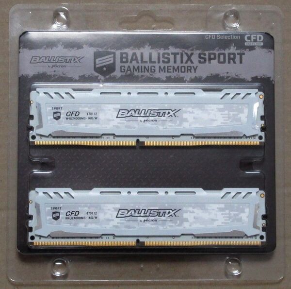 CFD BALLISTIX W4U2400BMS-16G/W DDR4-2400/PC4-19200 16GB×2枚=32GB