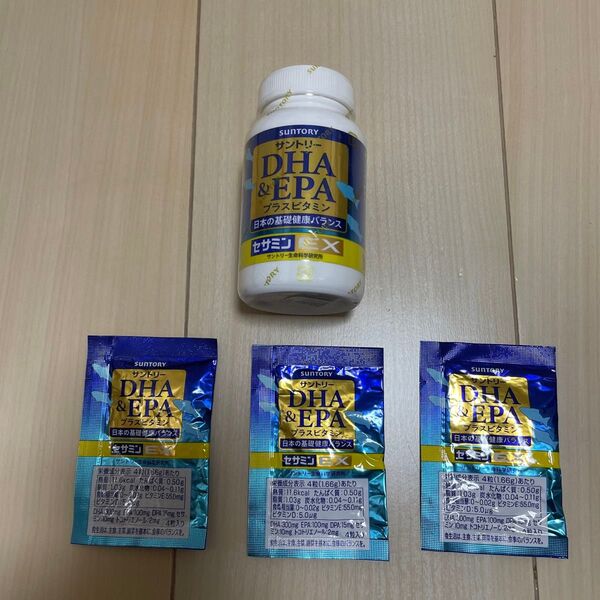 サントリーDHA&EPAプラスビタミンセサミンEX240粒1本 4粒入り3袋