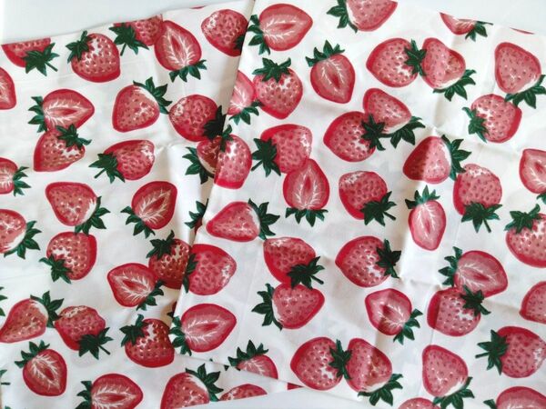 クッションカバー 2枚組 40×40cm 座布団カバー STRAWBERRY