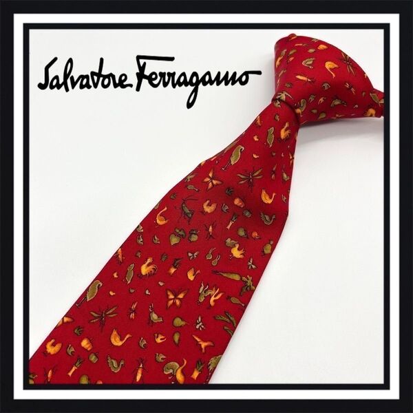【高級ブランド】 Salvatore Ferragamo サルヴァトーレ フェラガモ ネクタイ