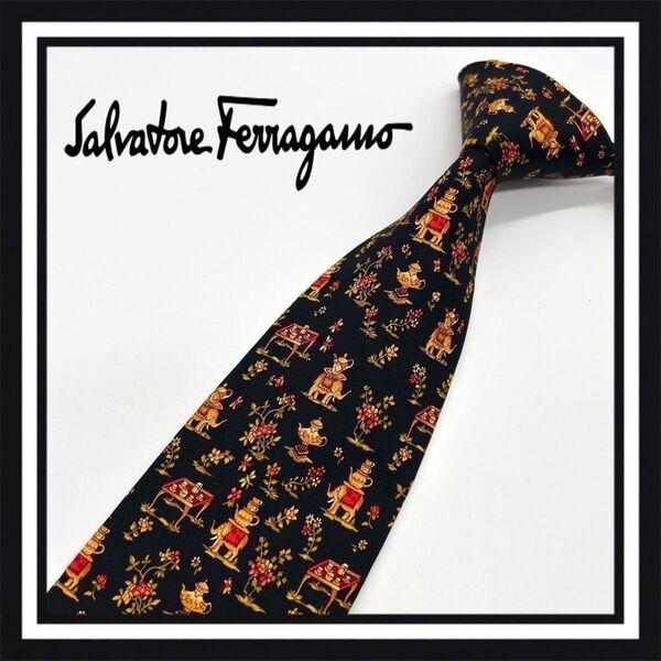 【高級ブランド】 Salvatore Ferragamo サルヴァトーレ フェラガモ ネクタイ