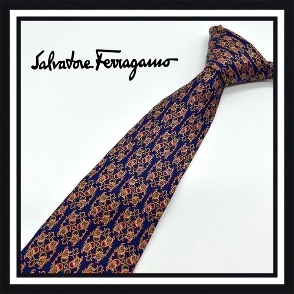 【高級ブランド】 Salvatore Ferragamo サルヴァトーレ フェラガモ ネクタイ