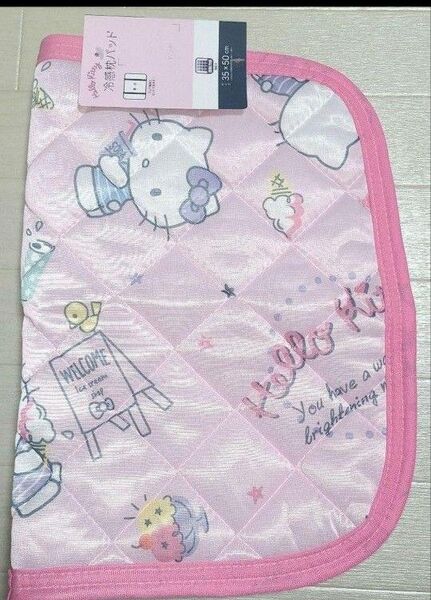 新品サンリオキティちゃん冷感枕パッド35×50cmピンク可愛い夏用