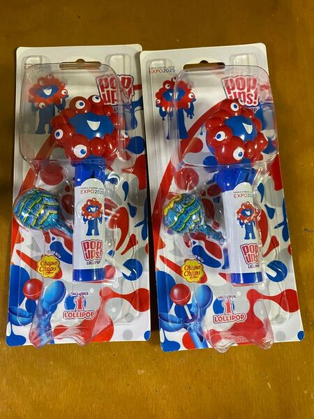 大阪万博 ミャクミャク ポップアップス チュッパチャップスホルダー 2個セット