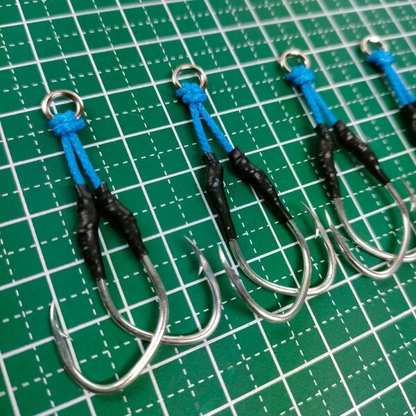 アシストフック アジ1/0 ショート ライトジギング スロージギング カンパチ ハマチ ブリ ヒラマサ マス