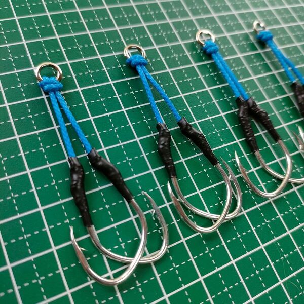 アシストフック アジ1/0 セミミディアム スロージギング ライトジギング カンパチ ハマチ ブリ ヒラマサ マス シーバス