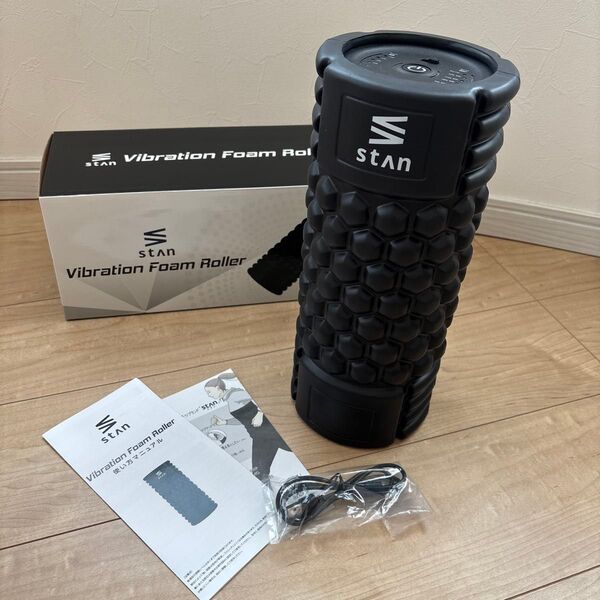 STAN フォームローラー 電動 振動 充電式 バイブレーション ストレッチローラー ヨガ 筋膜リリース トレーニング ヨガポール