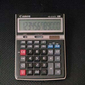 CANON 卓上電卓商売計算シリーズ 12桁 HS-1210TS ソーラー電池 計算機